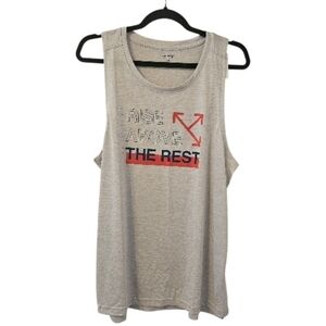 Grey, Blue and Red Old Navy Men's Go-Dry Cool Odor-Control Core Graphic Tank Top